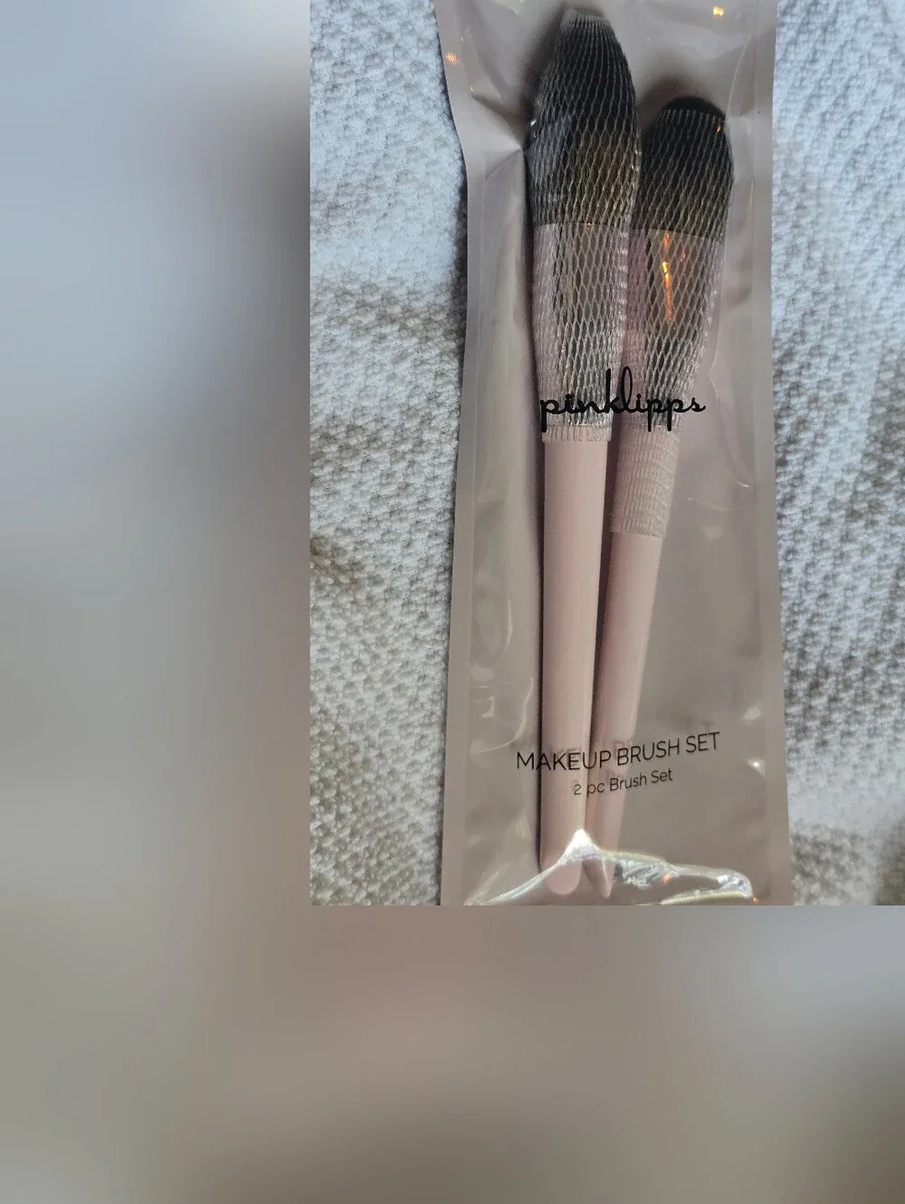 Pinklipps 2 Piece Brush Set Liquid And Powder Makeup Brushes